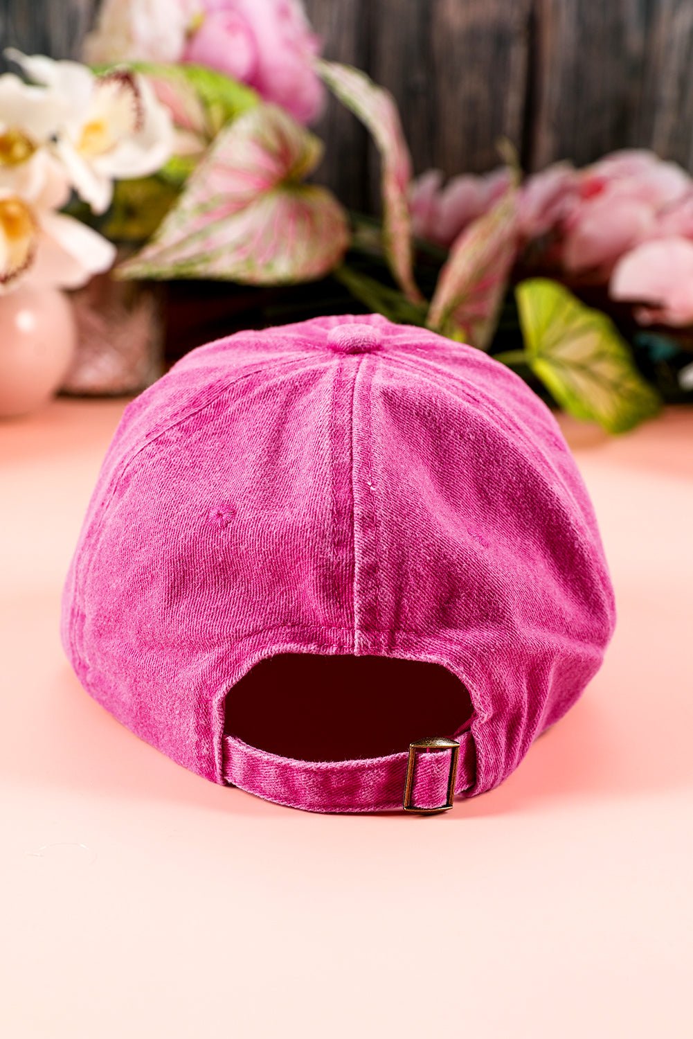 Rose Red Distressed Bow Patched Baseball Cap - Heritage Couture  