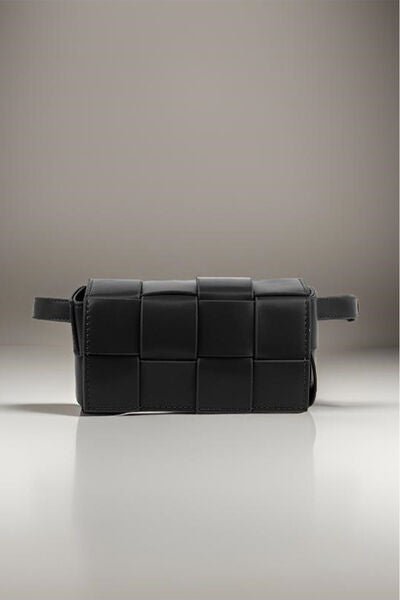 Zenana Vegan Leather Woven Crossbody Bag - Heritage Couture  